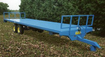 10 TONNE TANDEM-AXLE FLATBED BALE TRAILER