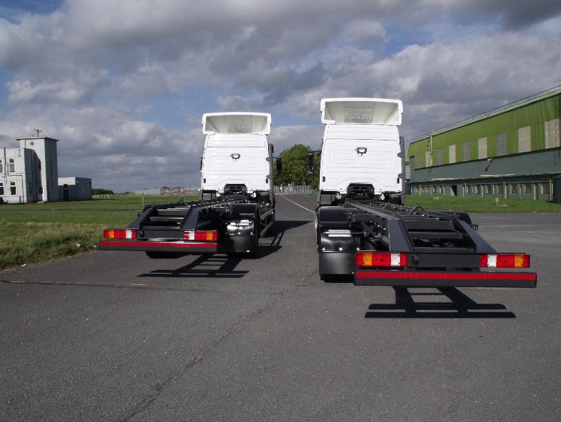 3.5 ton beaver tail, all aluminium car transporter.  Mounted on ford transit chassis, complete with electric winch.