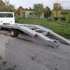 3.5 ton beaver tail, all aluminium car transporter.  Mounted on ford transit chassis, complete with electric winch.